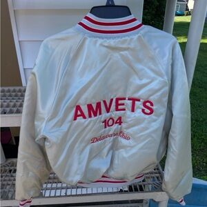 Vintage King Louie 1980s Fishing Sportsmaster Blue Satin Jacket USA Pro Fit